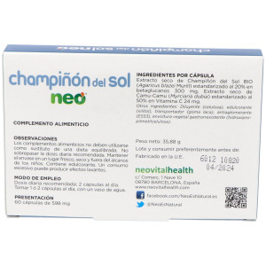 Neovital Health Champiñón Del Sol Neo 60Cáps