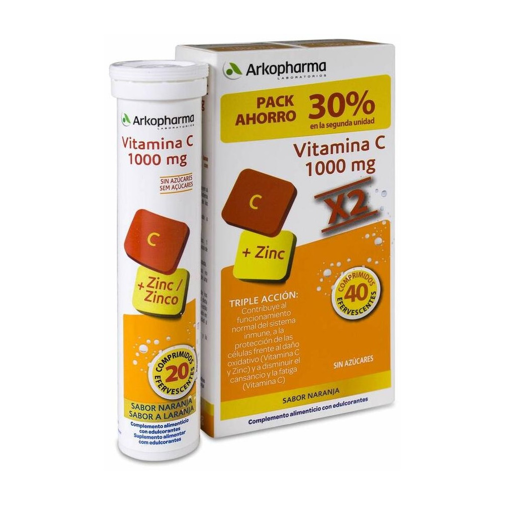 Duplo Arkopharma Arkovital Vitamina C 1000 Mg + Zinc, 2 Uds