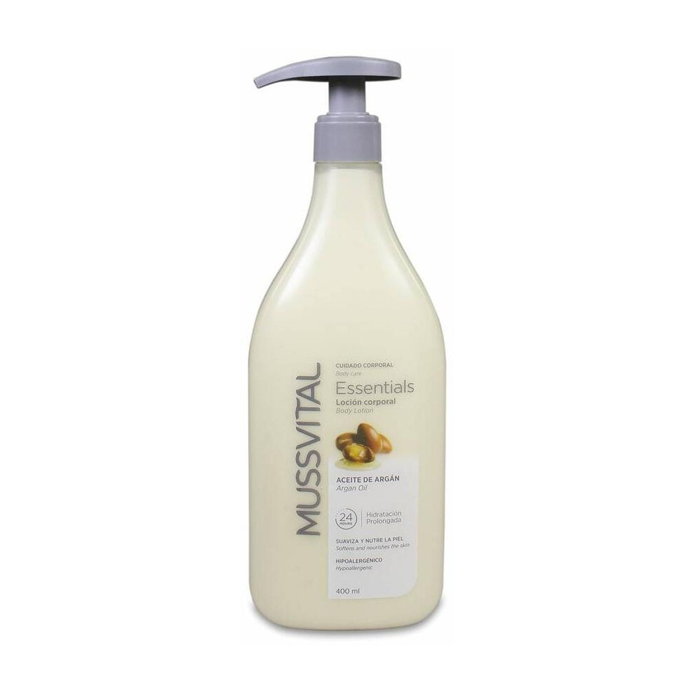 Mussvital Body Milk Aceite De Argán Con Vitamina F 400Ml
