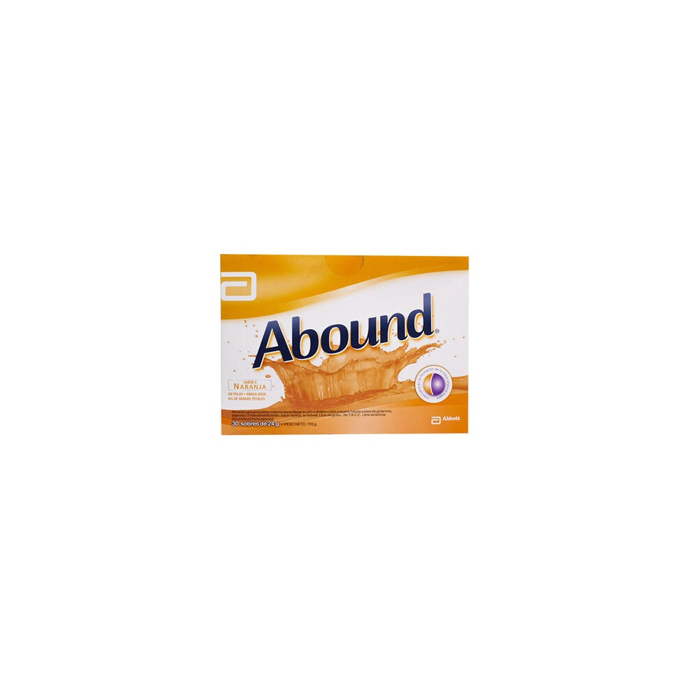 Abound Sabor Naranja 24 Gramos 30 Sobres