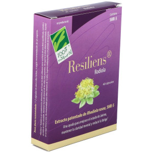 100% Natural Resiliens Rodiola 40 Cápsulas