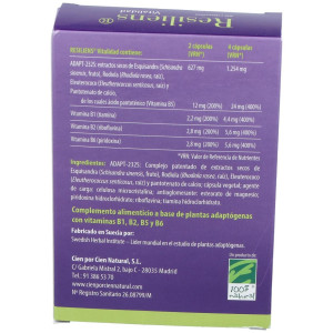 100% Natural Resiliens Vitalidad 60 Cápsulas
