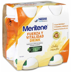 Meritene Drink Vainilla Botella 125 Ml, 4 Uds