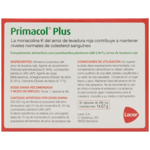 Lacer Primacol Plus 30 Cápsulas