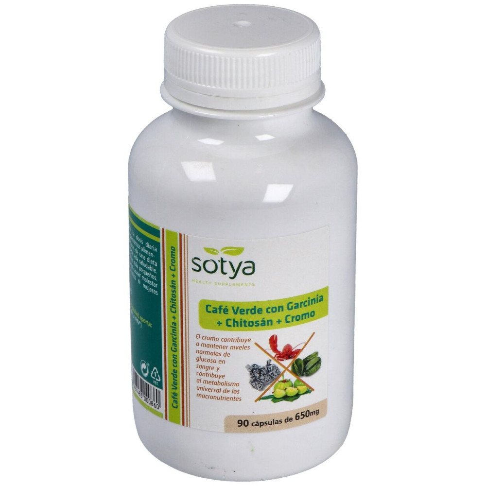 Sotya Café Verde + Garcinia + Chitosán + Cromo 650Mg 90Cáps