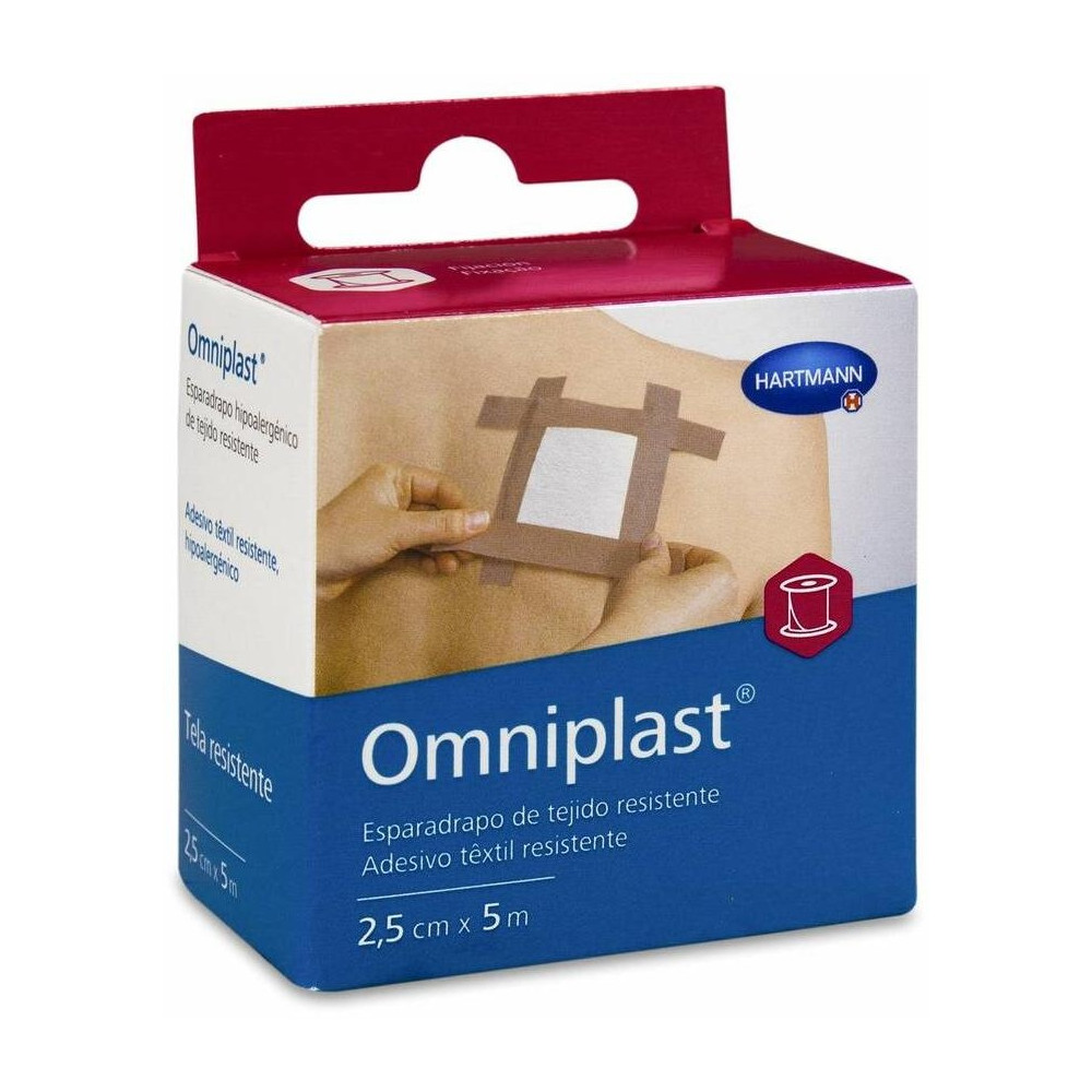Hartmann Omniplast Esparadrapo Tejido Resistente, 2,5 Cm X 5 M, 1 Ud