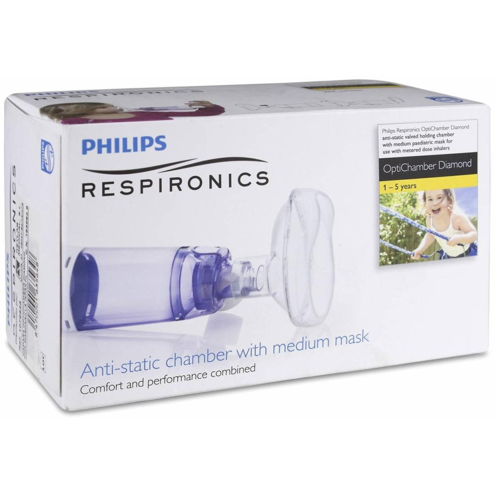 Philips Optichamber Diamond Cámara De Inhalación + Mascarilla Infantil, 1 Ud
