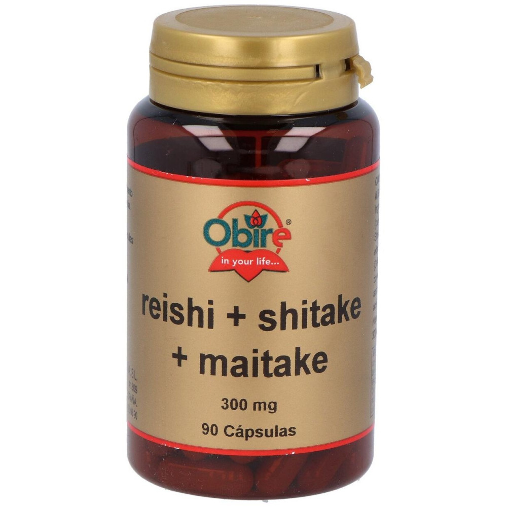 Obire Reishi Shitake Maitake 300Mg 90Caps