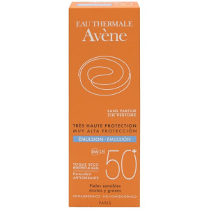 Avène Solar Pieles Sensibles Fluido Toque Seco Spf50+ 50Ml