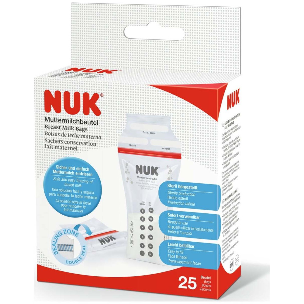 Nuk Bolsas Para Leche Materna, 25 Uds