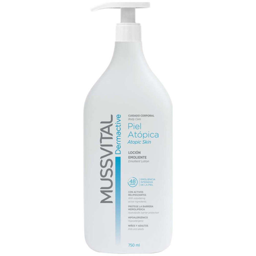 Mussvital Dermactive Loción Emoliente Para Piel Atópica, 750 Ml