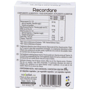 Novadiet Recordare 30 Cápsulas