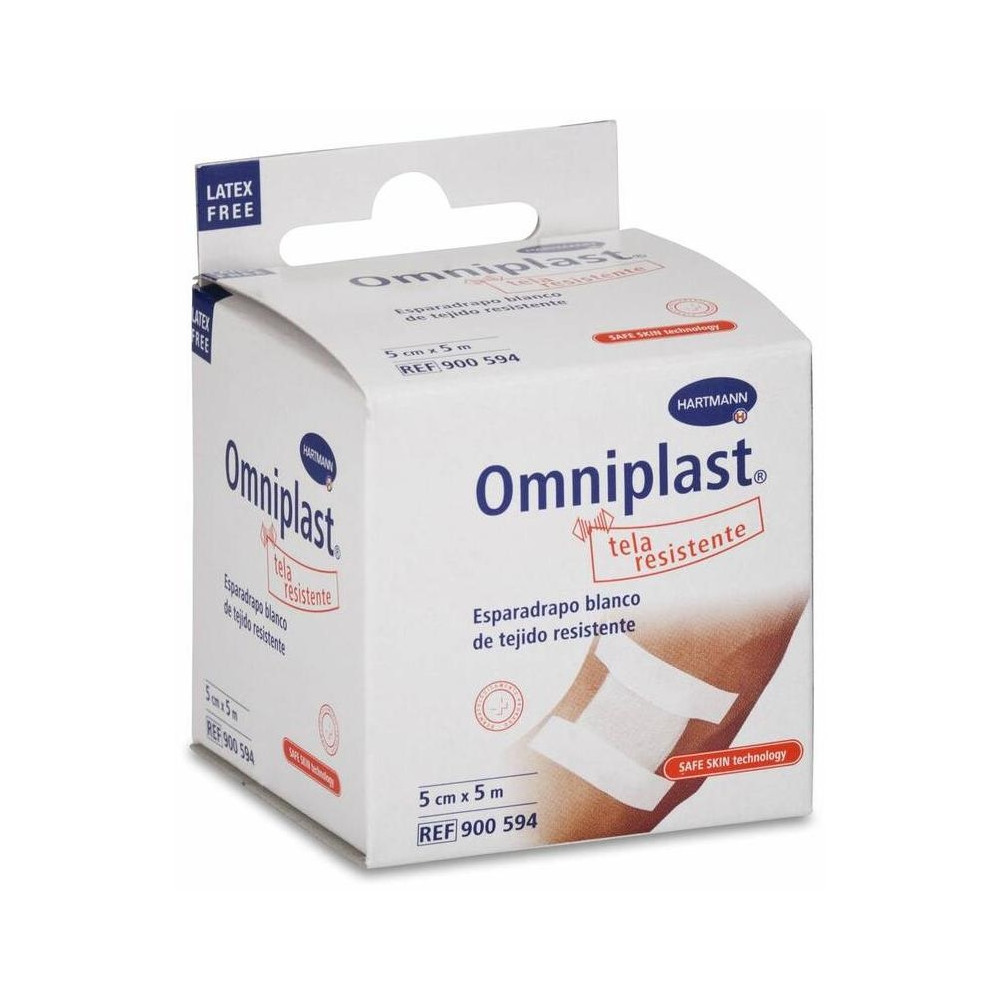 Omniplast Esparadrapo Hipoalérgico Tejido Resistente 5Mx5Cm 1Ud
