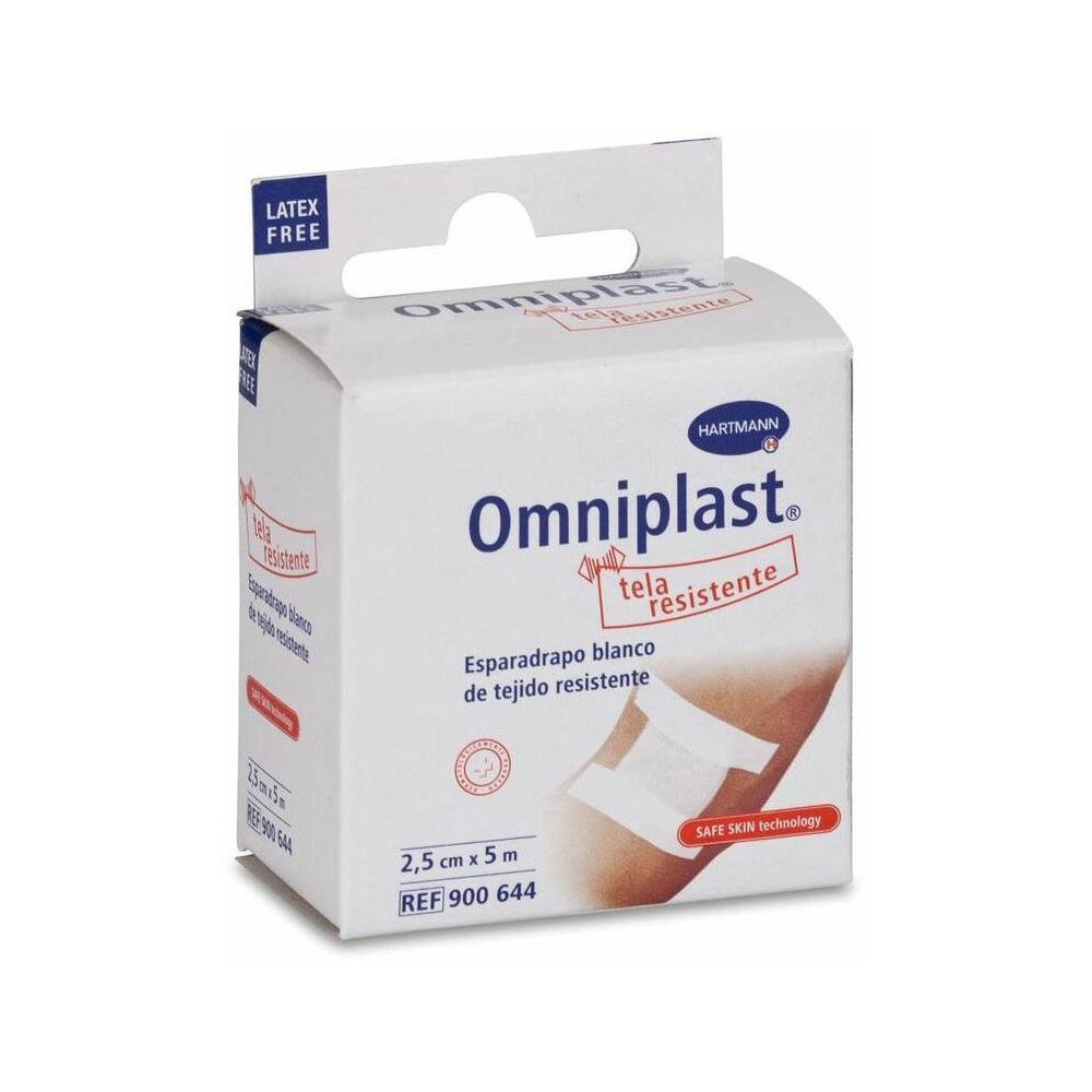 Hartmann Omniplast Esparadrapo De Tela Blanca 2,5 Cm X 5 M, 1 Ud