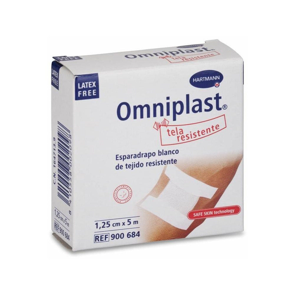 Omniplast® Esparadrapo Tela Hipoalérgico Blanco 5Mx1,25Cm 1Ud