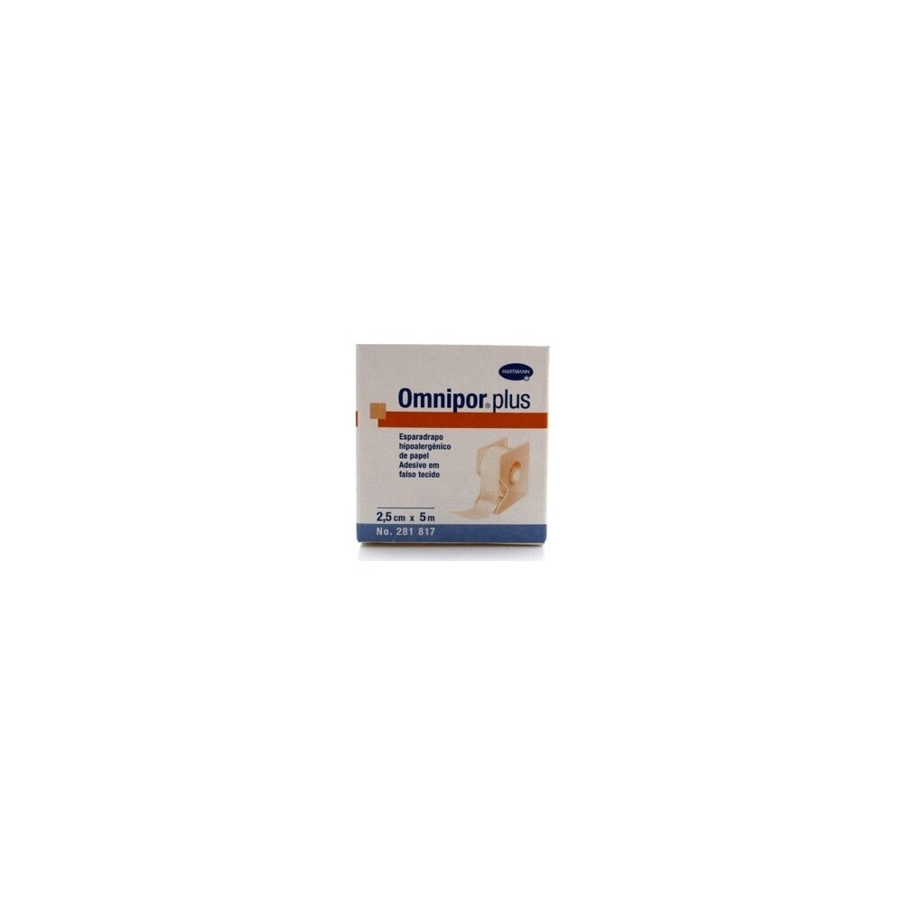 Hartmann Omnipor Esparadrapo De Papel 5 M X 2,5 Cm Con Dispensador, 1 Ud