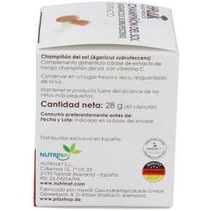 Champiñon Del Sol Extracto Puro 60Vcaps.