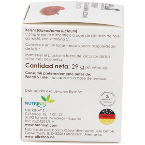 Reishi Extracto Puro 60Vcaps.