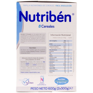 Nutriben Papilla 8 Cereales 600 Gramos