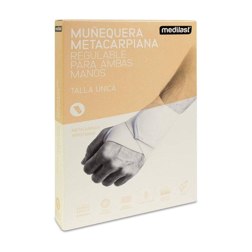Medilast Trauma Plus Muñequera Metacarpiana Blanco T-Única 1Ud