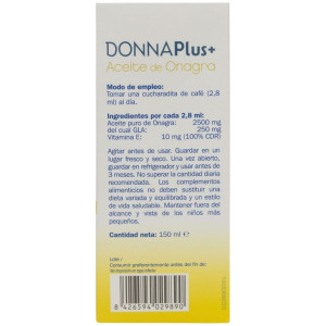 Donnaplus+ Aceite De Onagra Líquido, 150 Ml
