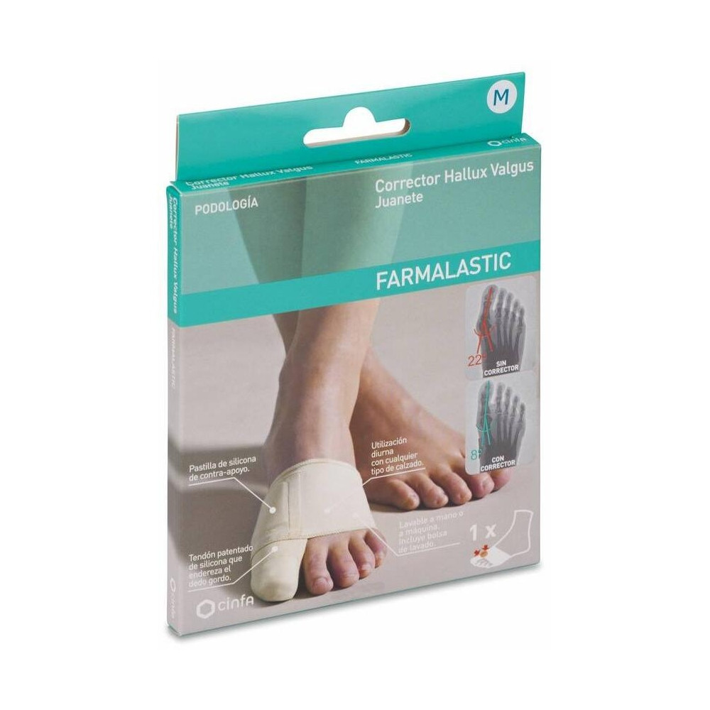 Farmalastic Corrector Juanete/Hallux Valgus Talla Mediana, 1 Ud
