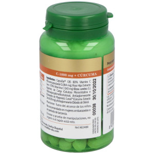 Nature Essential Plus Vitamina C 1000Mg Rose Hips+Curcuma 60Comp