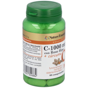 Nature Essential Plus Vitamina C 1000Mg Rose Hips+Curcuma 60Comp