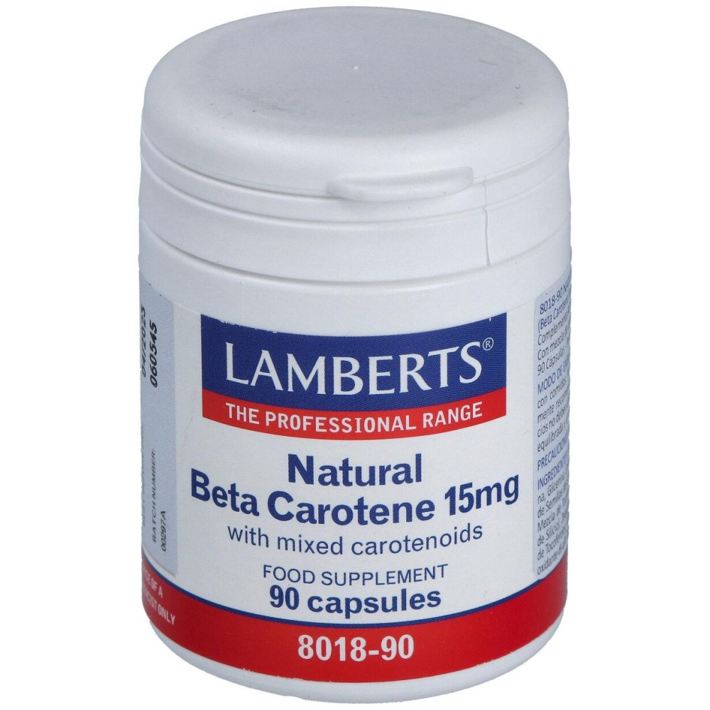 Lamberts Beta Caroteno Natural 15Mg 90Caps.