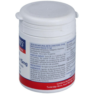 Lamberts Beta Caroteno Natural 15Mg 90Caps.