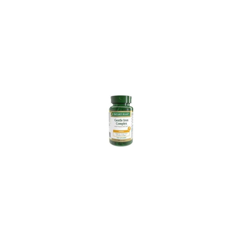 Nature'S Bounty Hierro Gentle Complex Con Vit C Y B12 100 Cáps.