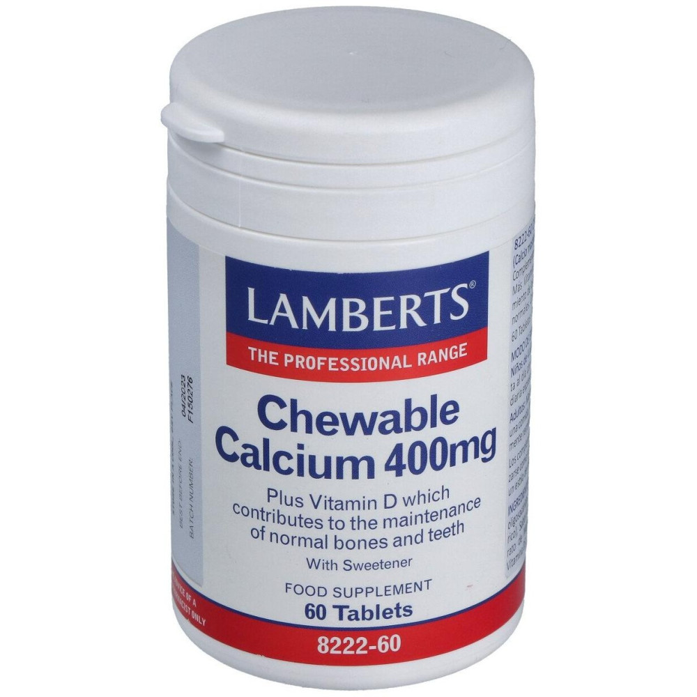 Lamberts Calcio Masticable 400 Mg 60 Comp