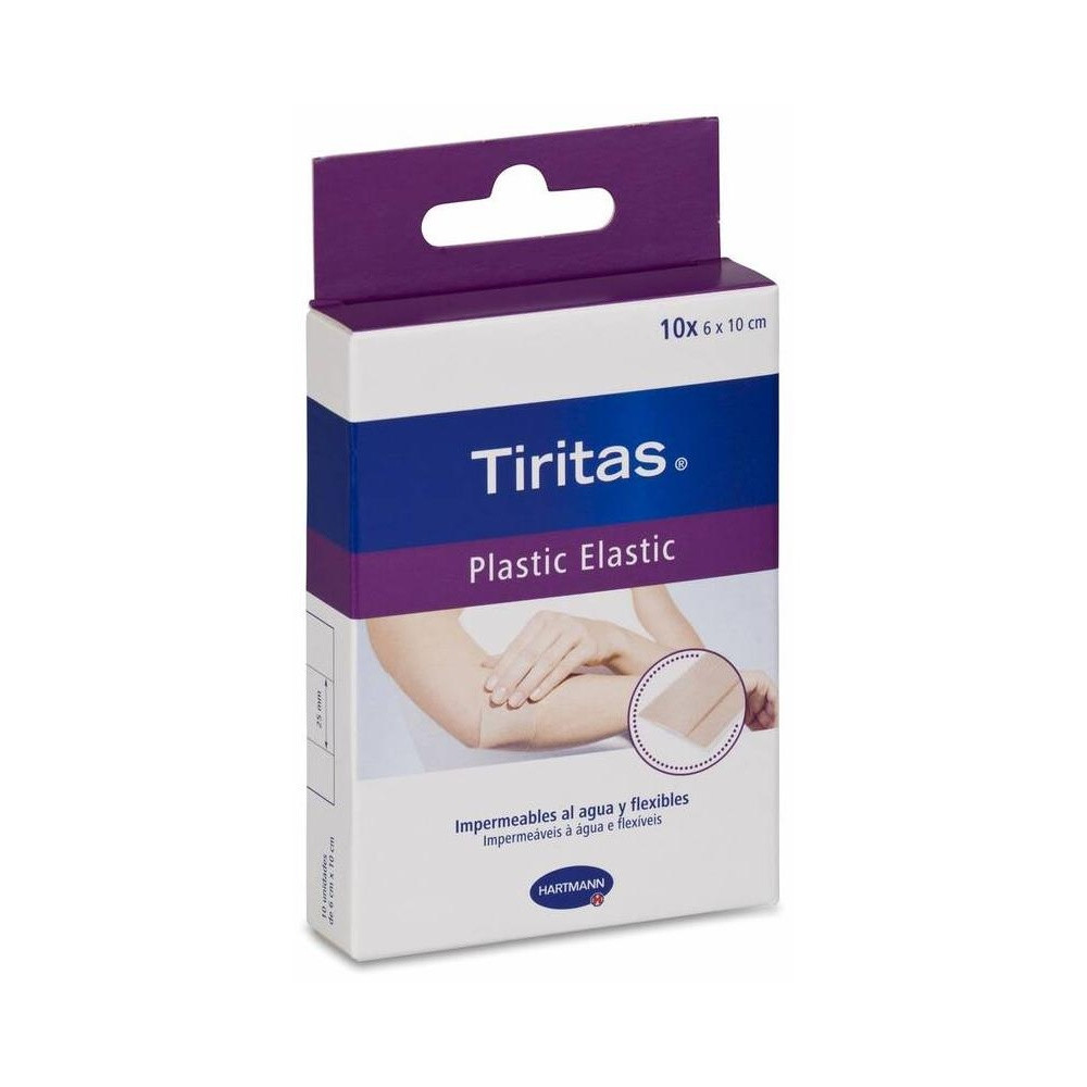 Tiritas Plastic Elastic Apósito Adhesivo 10X6Cm 10Uds