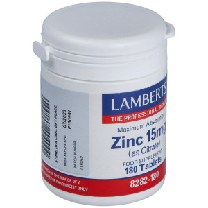 Zinc (Como Citrato) 15 Mg. 180Comp.