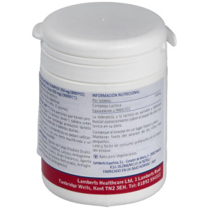 Complejo De Lactasa 9000Fcc Lamberts 60 Comprimidos