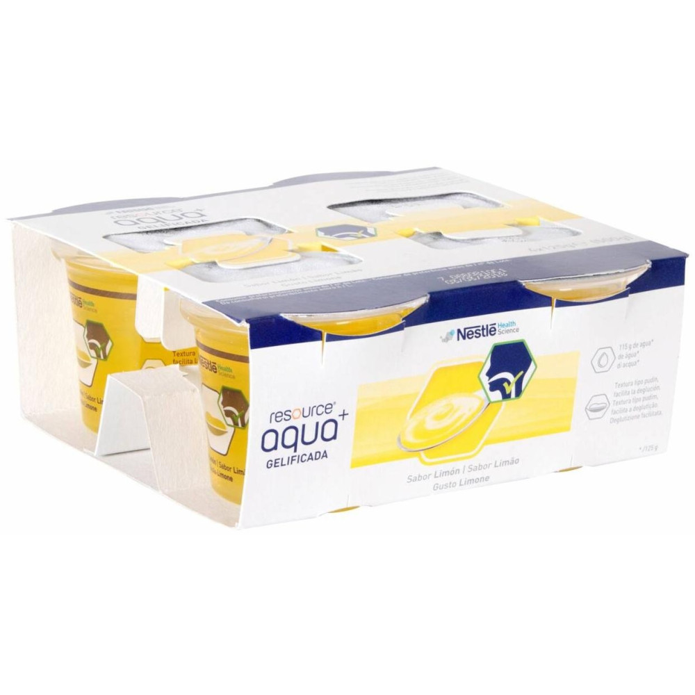 Nestlé Resource Agua Gelificada Limón 4Uds