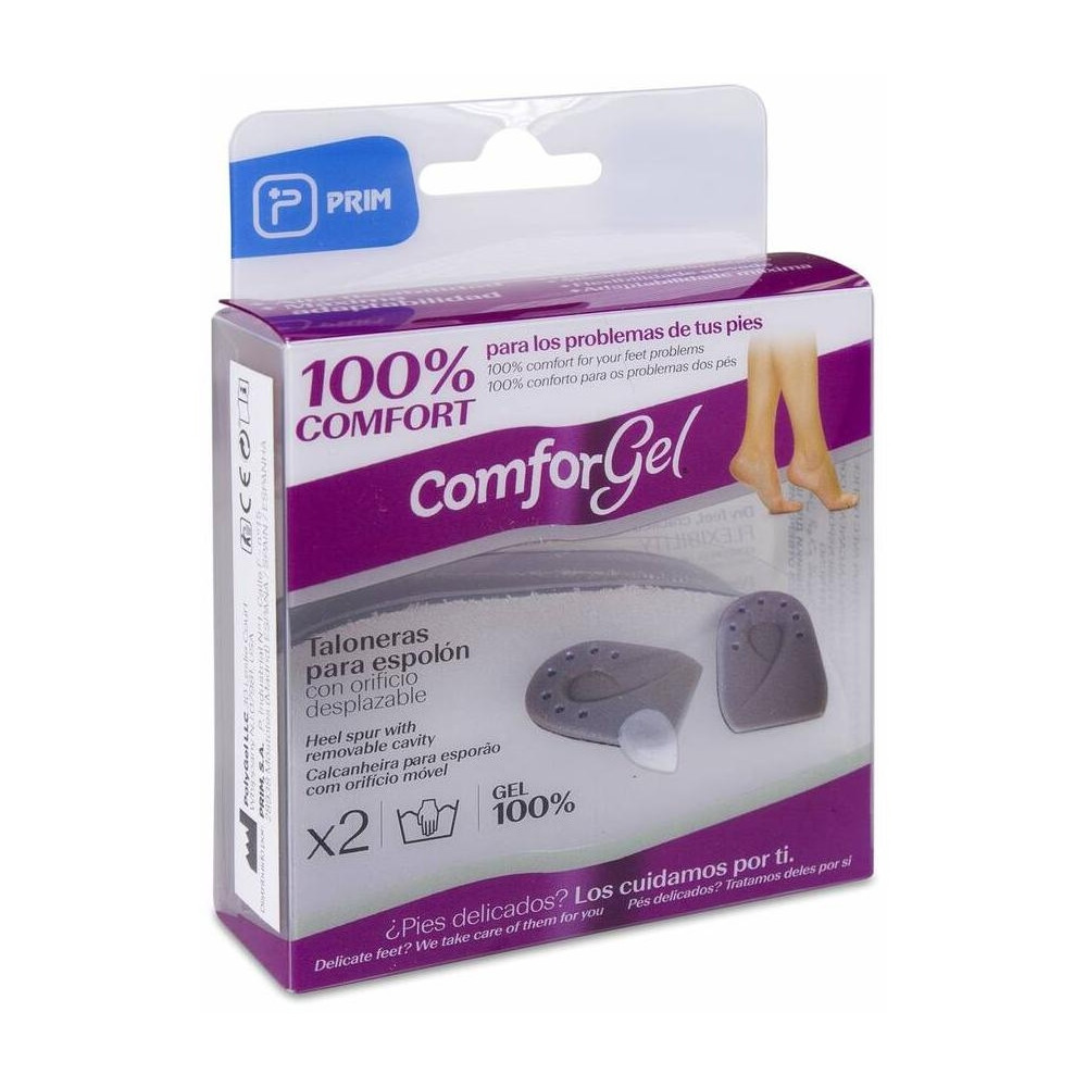 Comforgel Talonera Espolón Con Orificio Desplazado Talla S/M, 1 Par