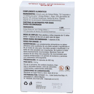 Fepa-Ginkgo Biloba 50:1 12.500Mg. 30Cap.