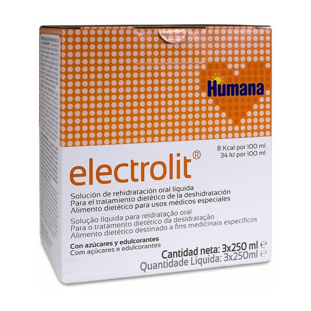 Humana Electrolit Solucion 250Ml. 3Uds.