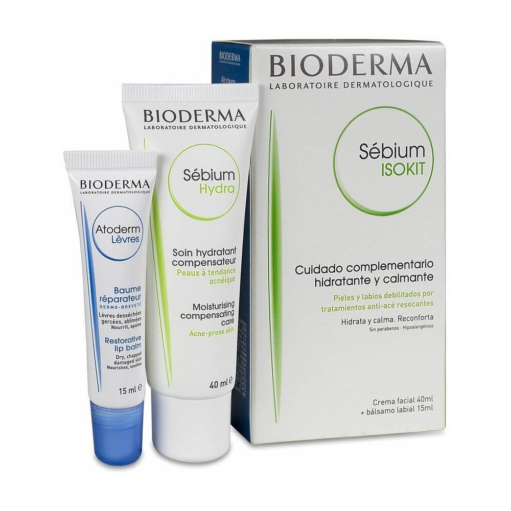 Bioderma Pack Sebium Isokit Crema Facial 40Ml + Bálsamo Labial 15Ml