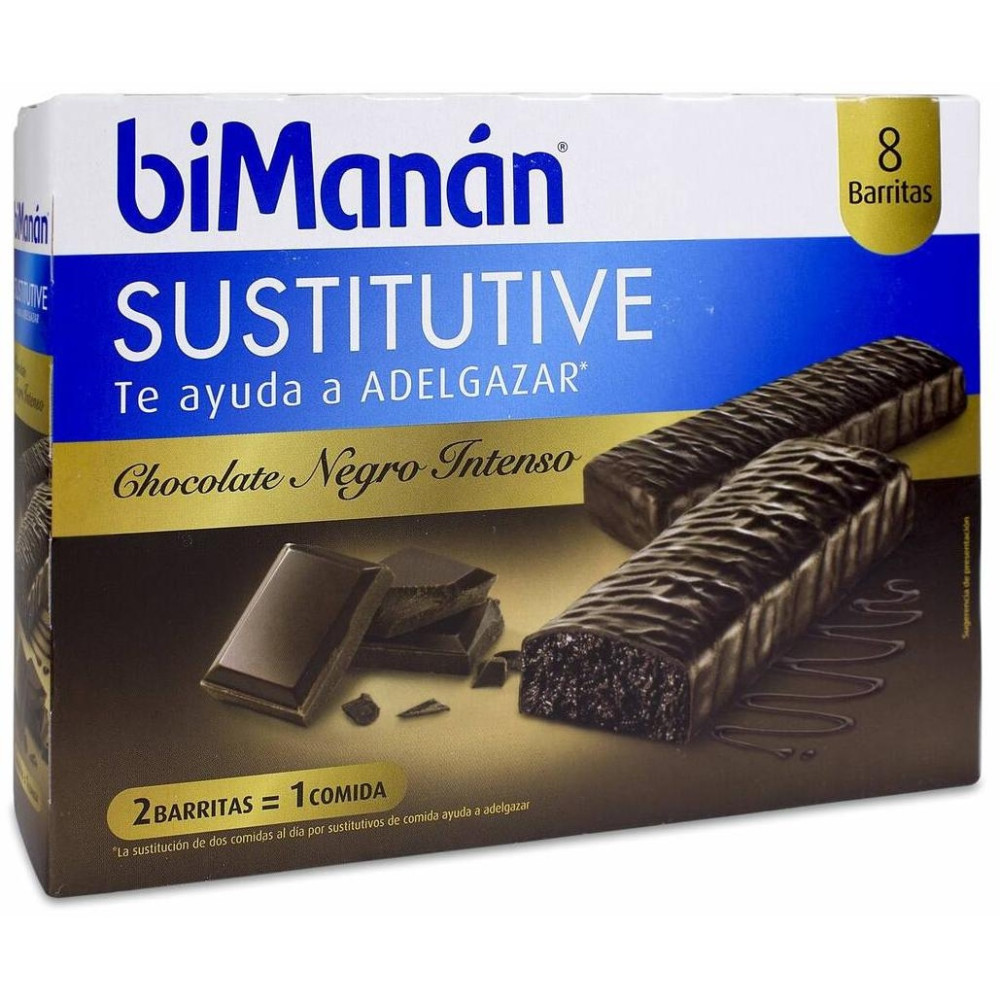Bimanán Barrita Chocolate Intenso 40G, 10 Uds