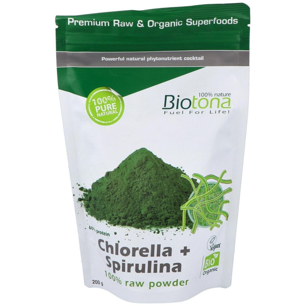 Biotona Chlorella Espirulina Bio Polvo 200G