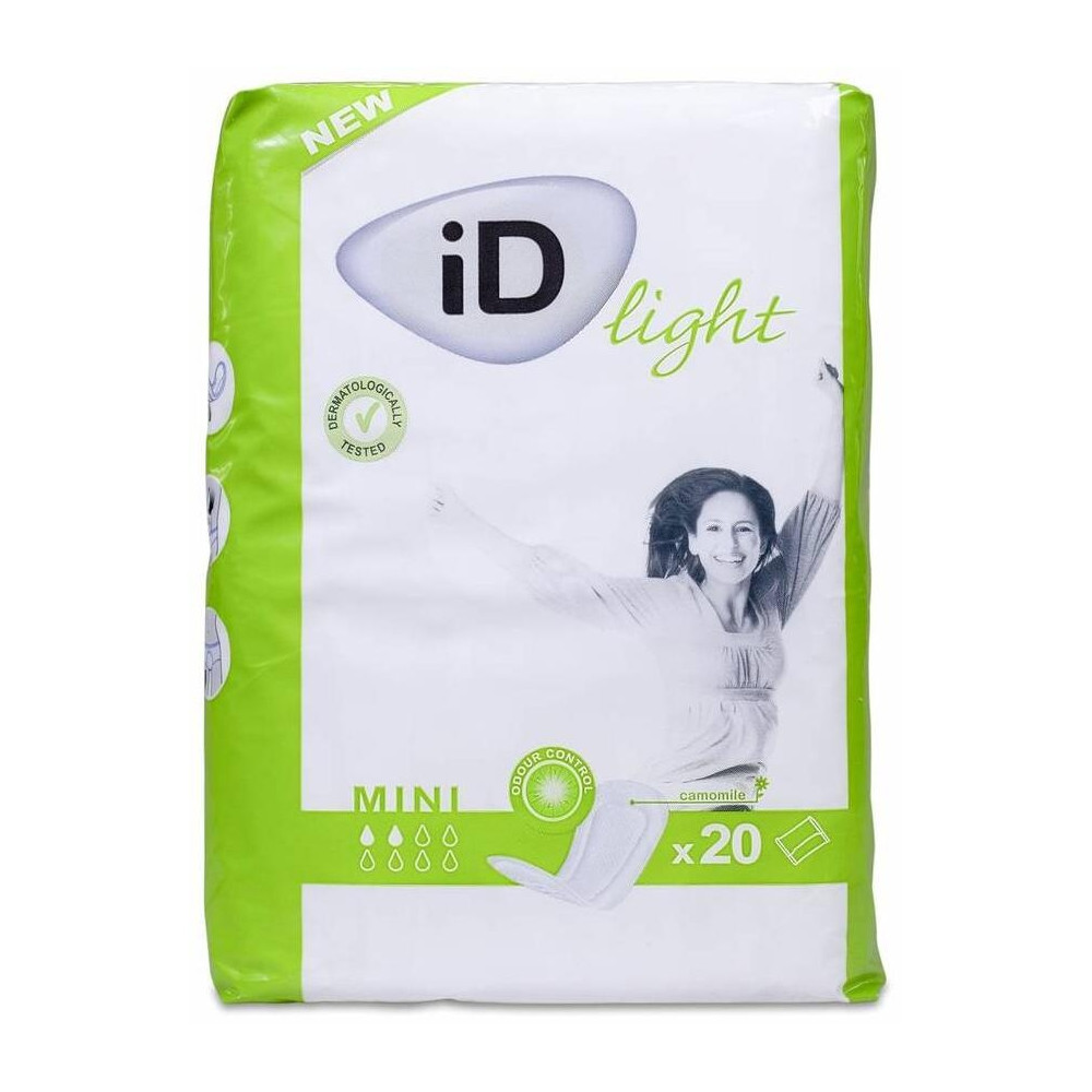 Id Light, Fresh Y Free Mini Compresa Para Incontinencia Ligera, 20 Uds