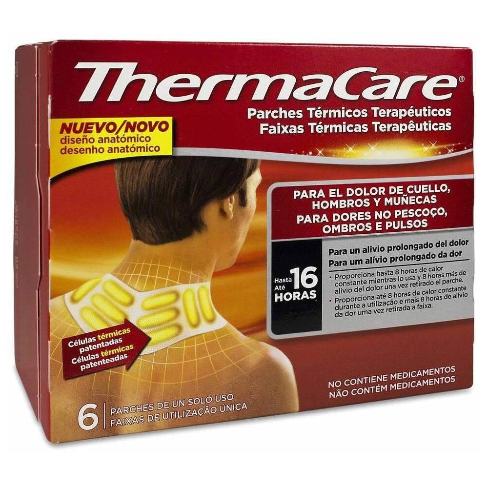 Thermacare Parche Térmico Cuello, Hombros Y Muñeca, 6 Uds