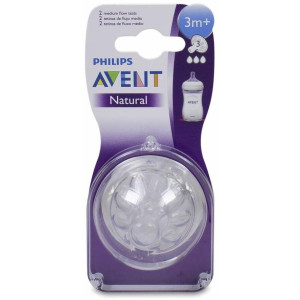 Avent Pack Tetinas Natural Flujo Medio 3M 2Uds