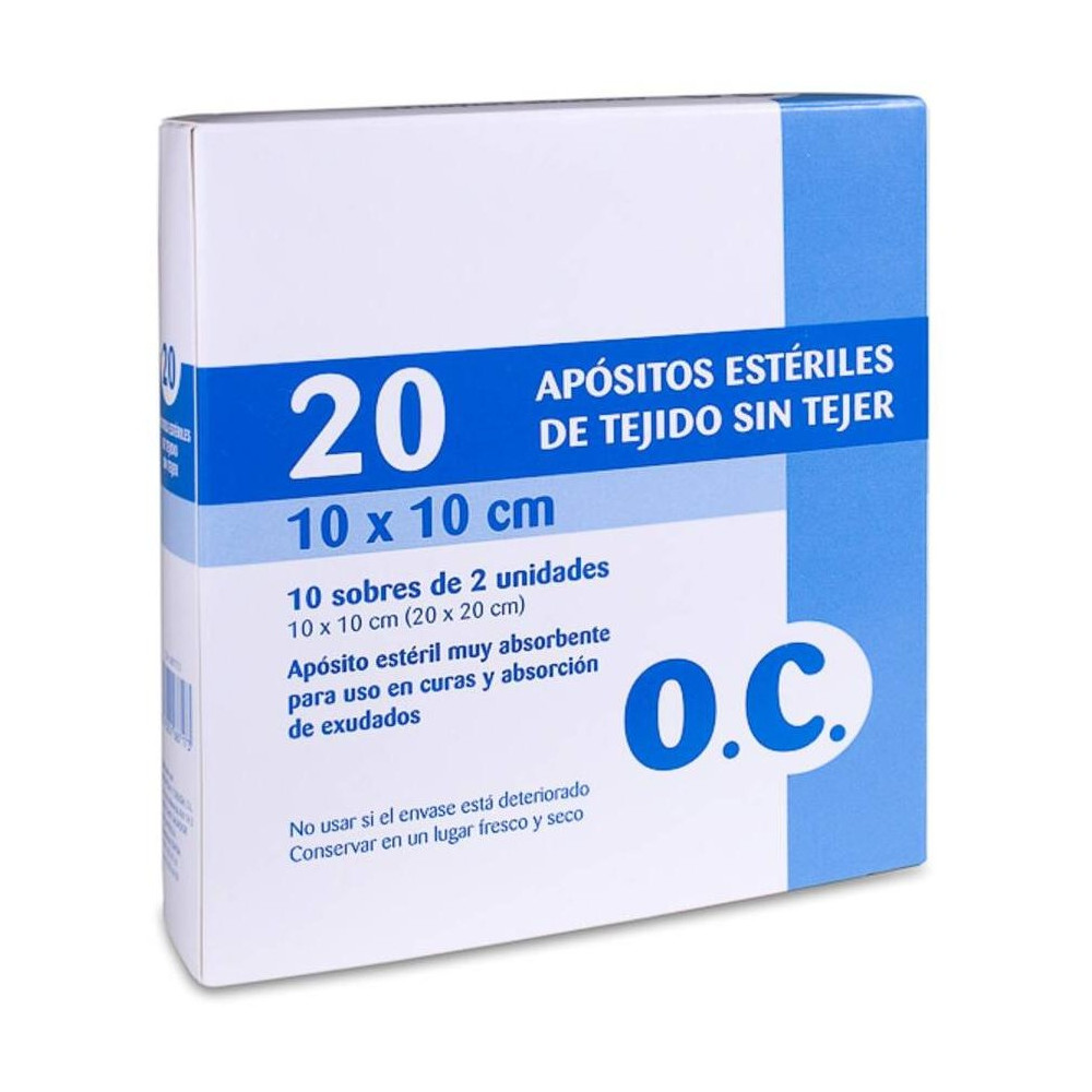 O.C. Apósitos Estériles De Tejido Sin Tejer 10Cmx10Cm 20Uds