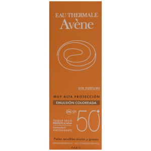Avène Emulsión Coloreada Spf 50+ Toque Seco Oil Free Sin Perfume, 50 Ml