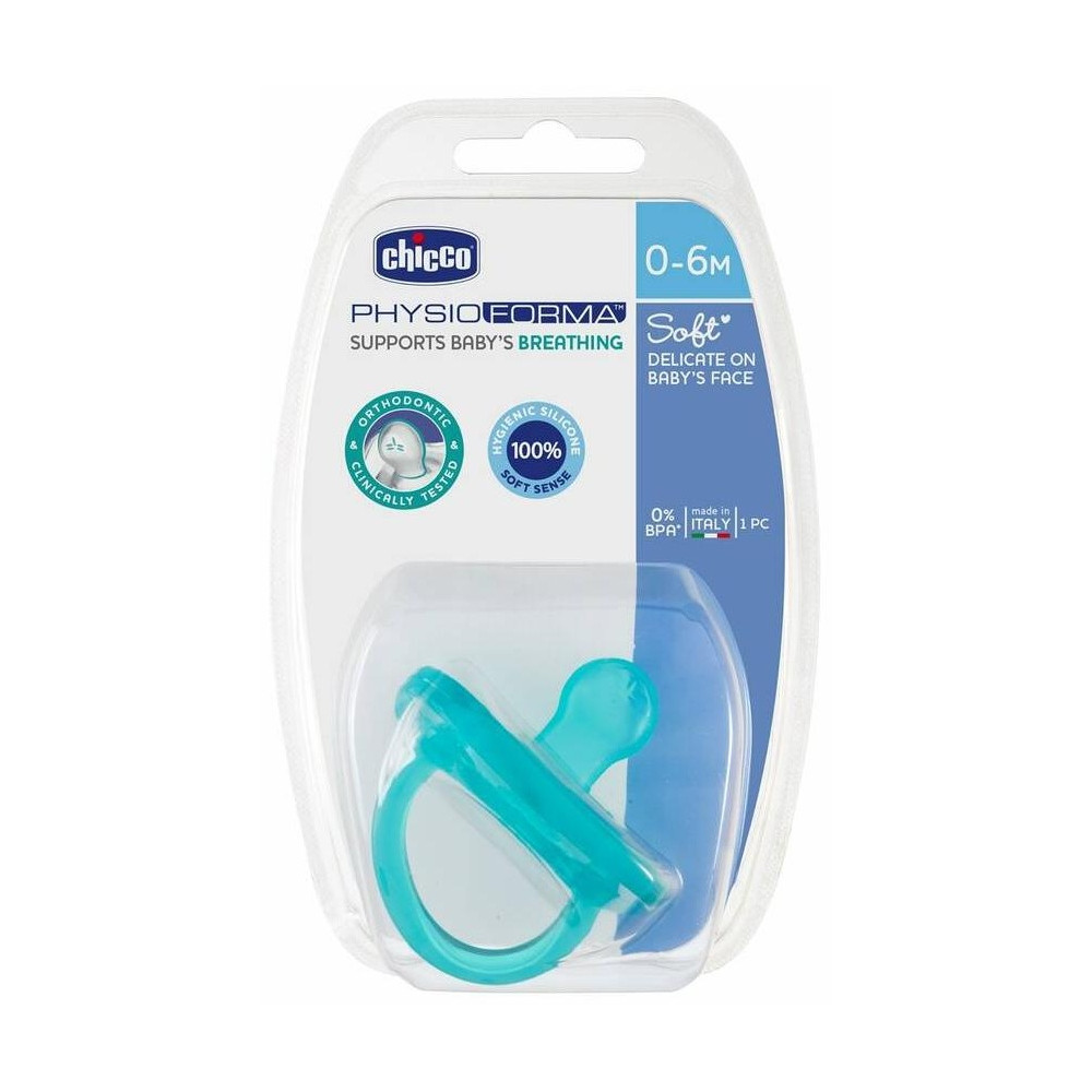 Chicco Chupete Physioforma Soft Orthodontic Silicona +0M Azul 1Ud