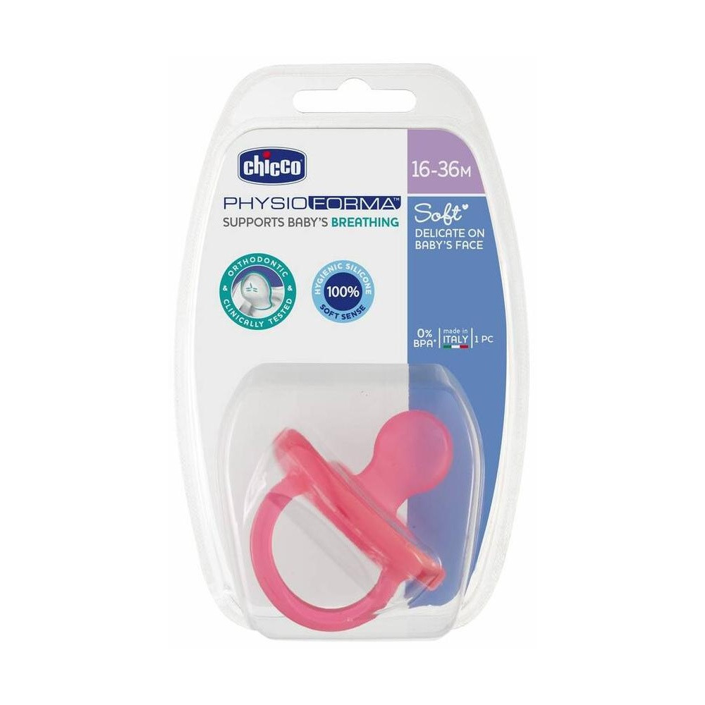 Chicco® Chupete Silicona Physio Soft Anatómico +12 Meses 1Ud Rosa