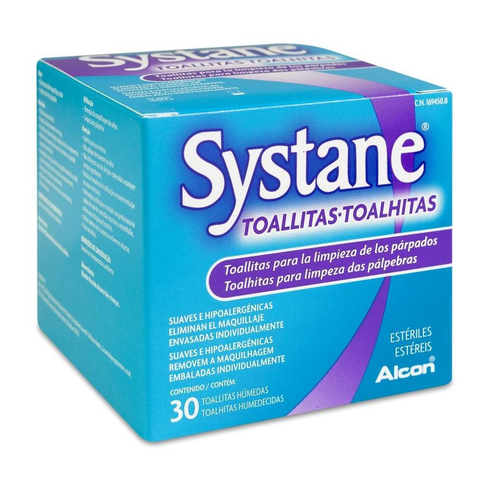 Systane Toallitas Humedas Estériles Limpieza Palpebral, 30 Uds